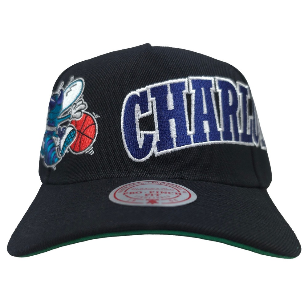 Charlotte Hornets Mitchell & Ness NBA Pro Fit Snapback Hat Cap Embroidery NWT